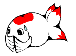 ran ran of a goldfish sticker #4613347