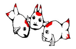 ran ran of a goldfish sticker #4613350