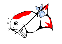 ran ran of a goldfish sticker #4613351