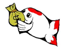 ran ran of a goldfish sticker #4613353