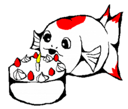 ran ran of a goldfish sticker #4613354