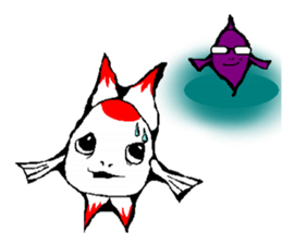 ran ran of a goldfish sticker #4613356