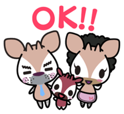 Okapi's family sticker. [OKANPI] sticker #4613642
