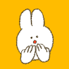 mumbling rabbit sticker