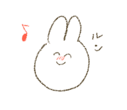 mumbling rabbit sticker sticker #4614123
