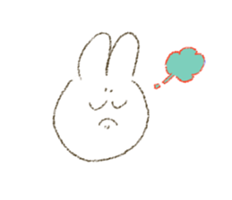 mumbling rabbit sticker sticker #4614126