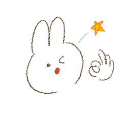 mumbling rabbit sticker sticker #4614129