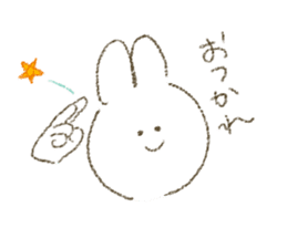 mumbling rabbit sticker sticker #4614136