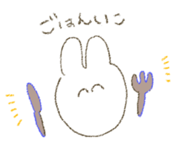 mumbling rabbit sticker sticker #4614144