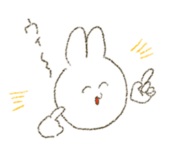 mumbling rabbit sticker sticker #4614152
