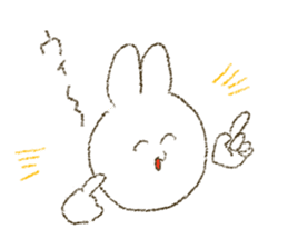 mumbling rabbit sticker sticker #4614152