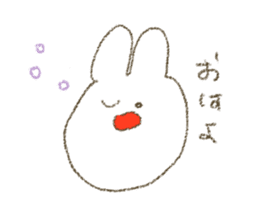 mumbling rabbit sticker sticker #4614154