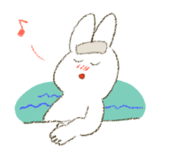 mumbling rabbit sticker sticker #4614159