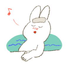 mumbling rabbit sticker sticker #4614159