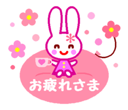 Cute rabbit and balloons sticker #4614164