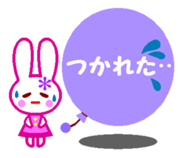 Cute rabbit and balloons sticker #4614182