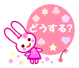 Cute rabbit and balloons sticker #4614188