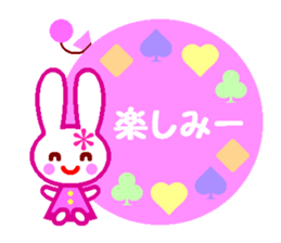 Cute rabbit and balloons sticker #4614194
