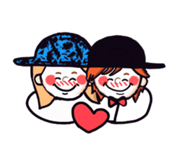 Hat boy and girl hat sticker #4614540