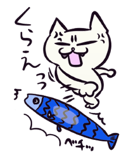 Daily life of the "SHIRONEKO" -old boy- sticker #4614592