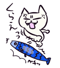 Daily life of the "SHIRONEKO" -old boy- sticker #4614592