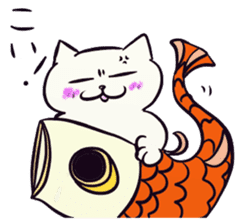 Daily life of the "SHIRONEKO" -old boy- sticker #4614594