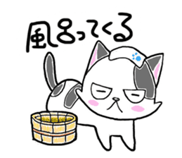 "SHIRO" the Onsen street cat sticker #4614764