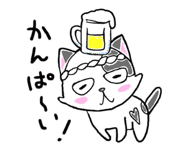 "SHIRO" the Onsen street cat sticker #4614769