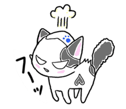 "SHIRO" the Onsen street cat sticker #4614776
