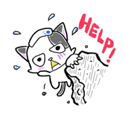 "SHIRO" the Onsen street cat sticker #4614793