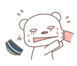 A Cute white bear sticker #4615044