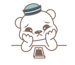 A Cute white bear sticker #4615045