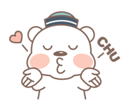 A Cute white bear sticker #4615047