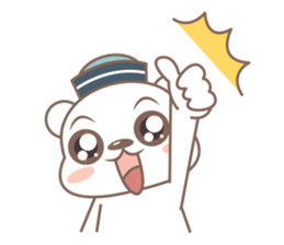 A Cute white bear sticker #4615054