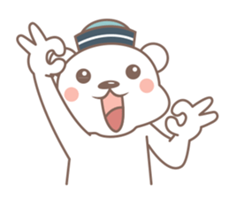 A Cute white bear sticker #4615061