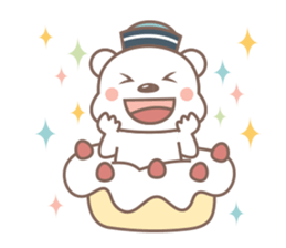 A Cute white bear sticker #4615073