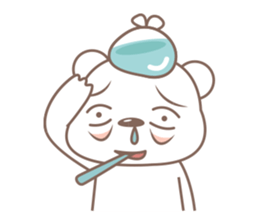 A Cute white bear sticker #4615079