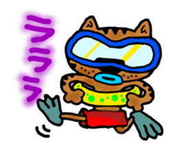 Summer cat Sticker sticker #4615126