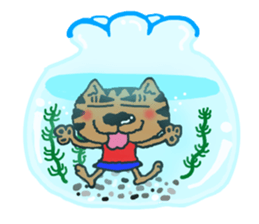 Summer cat Sticker sticker #4615136
