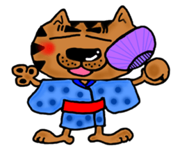 Summer cat Sticker sticker #4615137