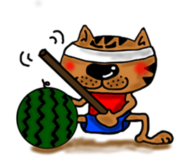 Summer cat Sticker sticker #4615143