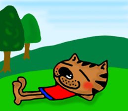 Summer cat Sticker sticker #4615153