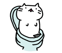 whitecat Mochiko3 sticker #4615546