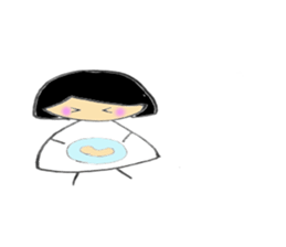 Pregnant hana-chan sticker #4618044