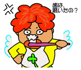 fairy of a clover  yuppi  okan of anger. sticker #4618529