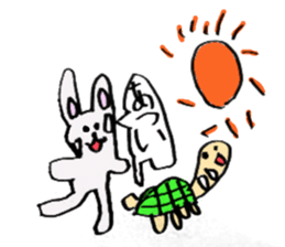 Good friend of The Hare and the Tortoise sticker #4621281
