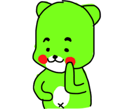 Pond the green bear sticker #4622874