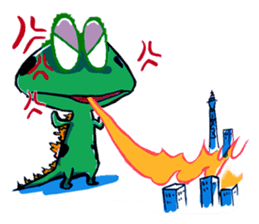 Frogzilla sticker #4623129