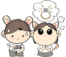 Nu meaw & Noom tai sticker #4624804