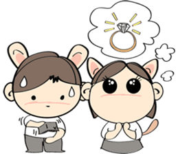 Nu meaw & Noom tai sticker #4624804